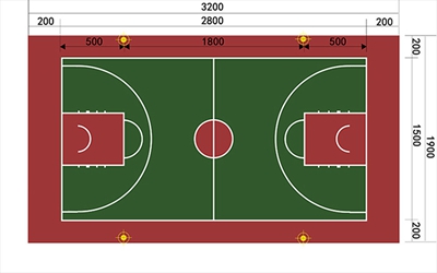 籃球球場燈光-籃球場布燈方案
