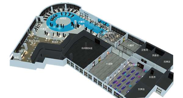 1500平方健身房配置方案-廣西舒華體育健身器材有限公司