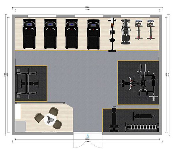 80平方健身房配置方案-廣西舒華體育健身器材有限公司